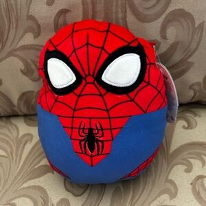 NWT Squishmallow Marvel Spider-Man Plush Toy Red Blue Black White Super Hero